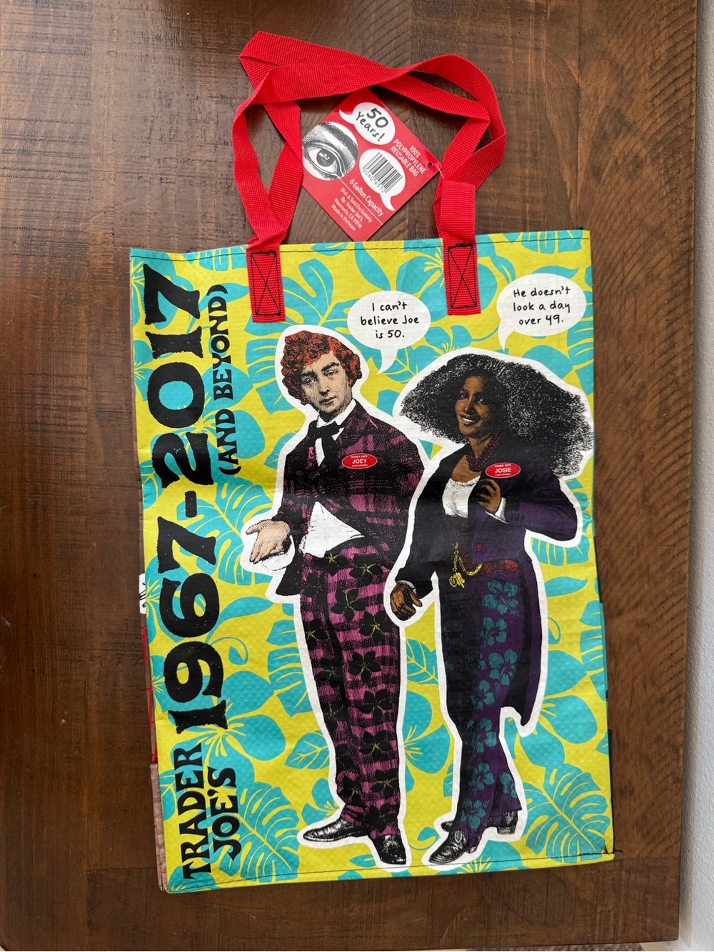 NWT Trader Joe’s 50th Anniversary 1967-2017 Limited Edition Tote Bag - Picture 2 of 5